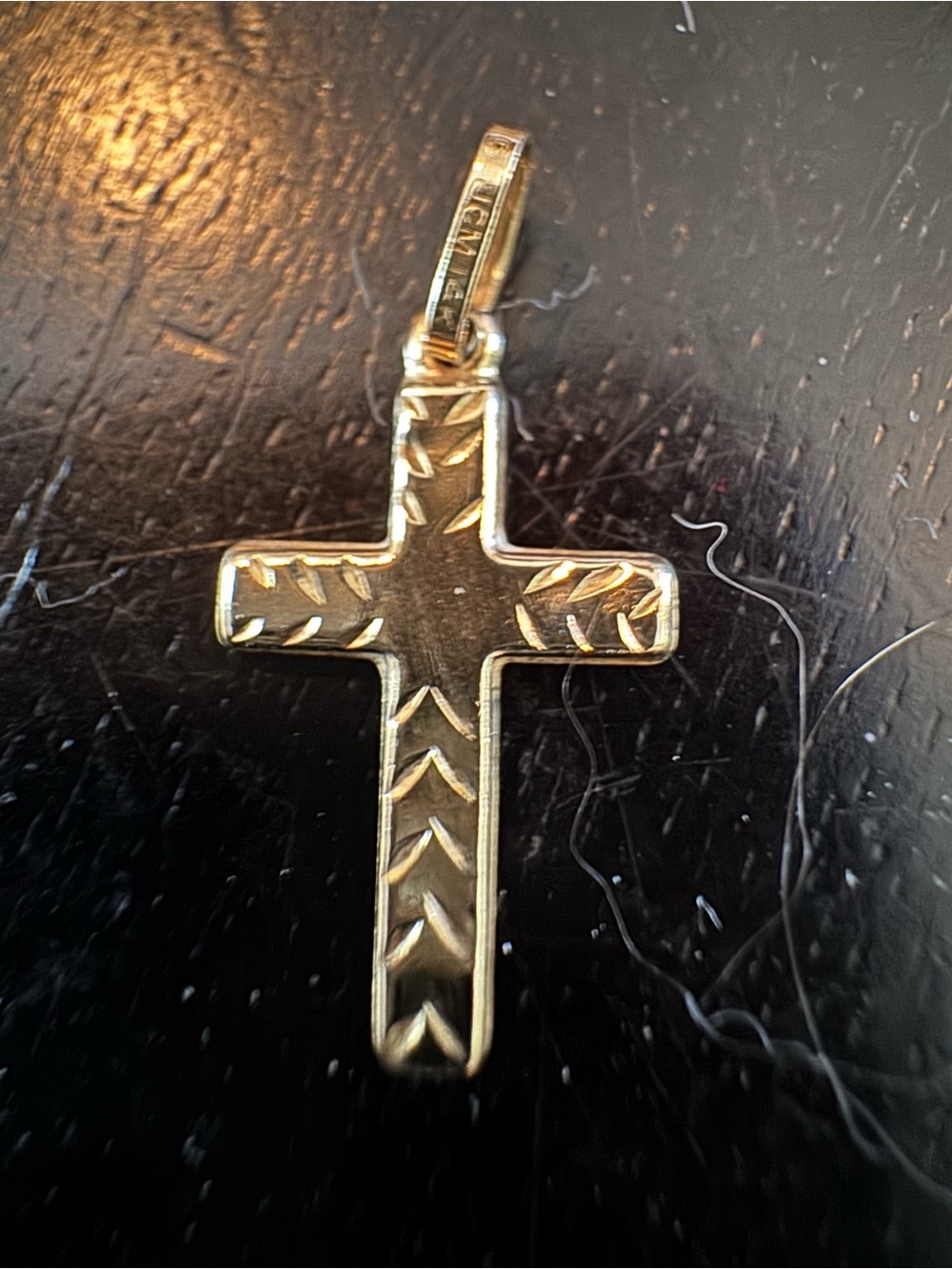 14k Gold Cross Pendant Necklace - Women Jewelry